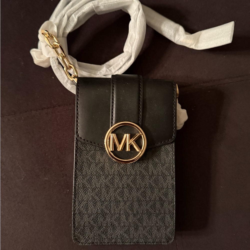 Michael Kors Black and Gold Crossbody Bag